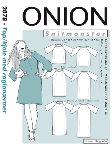 Onion 2078 - Top/kjole med raglanærmer