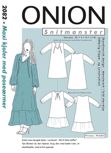 Onion 2082 - Maxi kjoler med poseærmer