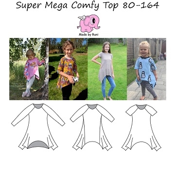 Made by Runi - Super mega comfy top - str. 80-164